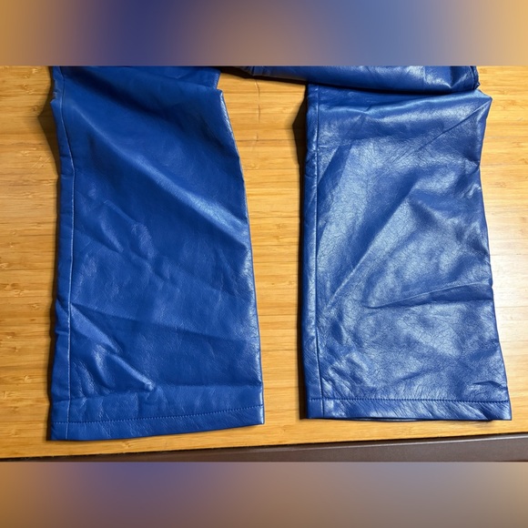 EUC Mowalola-True Blue faux leather pants. Size XS - Picture 11 of 12